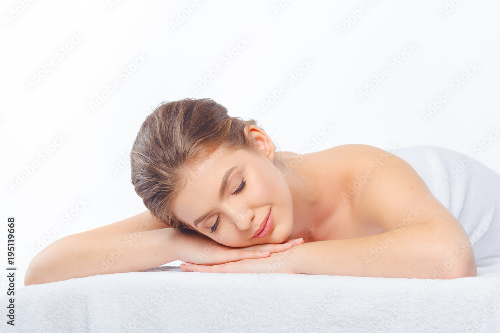 Young, beautiful and healthy woman in spa salon. Young, beautiful and healthy woman in spa salon.