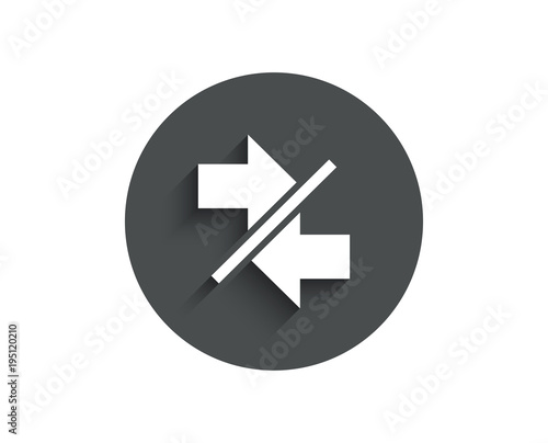 Free Download Synchronize arrows simple icon. Communication Arrowheads symbol. Navigation pointer sign. Circle flat button with shadow. Vector - GFXLoad
