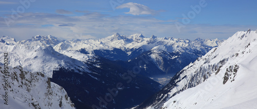 Landscape at Ski Resort in Klostertal Mountains. Austria © Benshot
