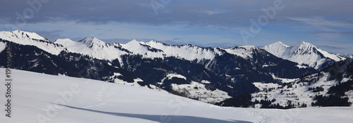 Landscape at Ski Resort in Klostertal Mountains. Austria