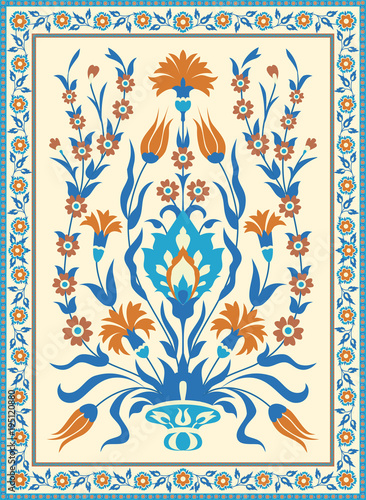 Fototapeta Naklejka Na Ścianę i Meble -  Folk style floral design