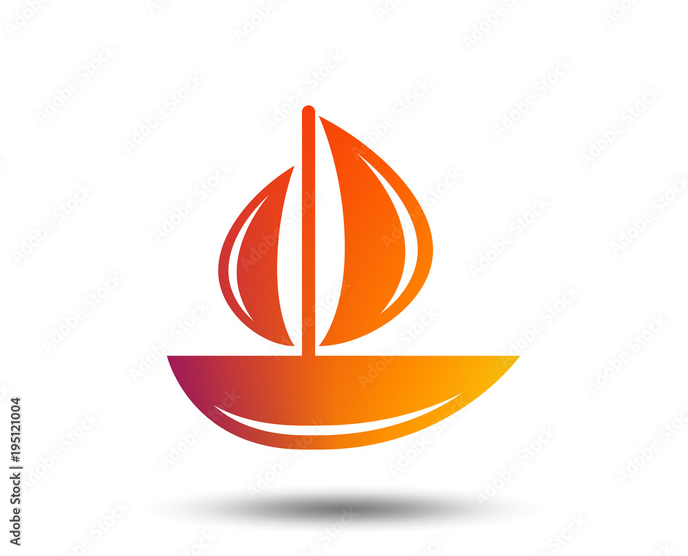 Sail boat icon. Ship sign. Shipment delivery symbol. Blurred gradient design element. Vivid graphic flat icon. Vector Sail boat icon. Ship sign. Shipment delivery symbol. Blurred gradient design element. Vivid graphic flat icon. Vector