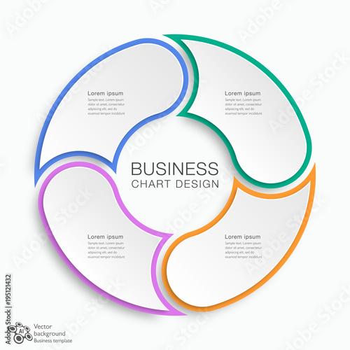 Business Chart Design 4-Step #Vector Graphics