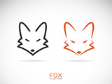 Vector of a fox head design on a white background. Wild Animals. Easy editable layered vector illustration.