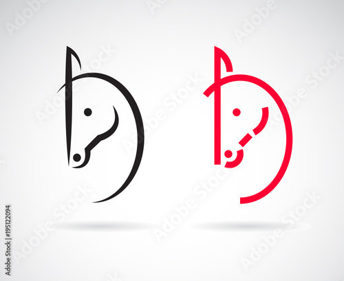 Vector of horse head design on a white background. Wild Animals. Easy editable layered vector illustration.