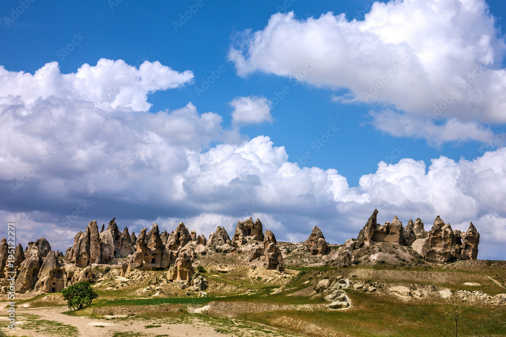 Rock landscape. Cappadocia, Turkey. Goreme national park.