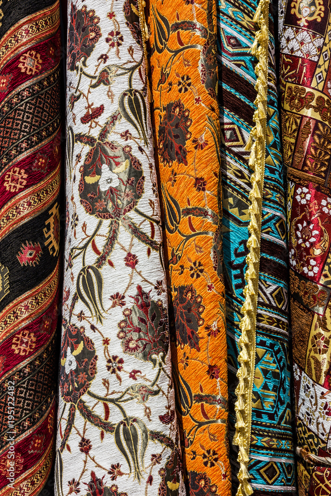 Persian carpets in shop, Eastern souvenirs in Bosnia and Herzegovina