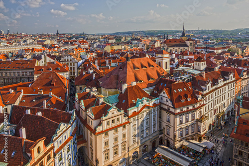 Prague city houses view, Czech Republic
