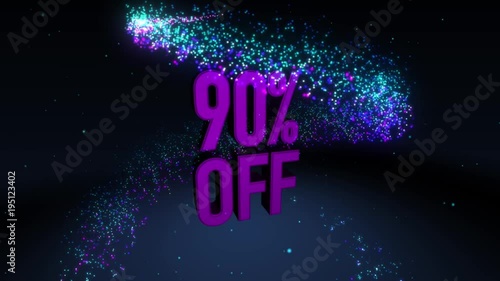 Magic shinning particle circle trail and 3D banner text 90% OFF