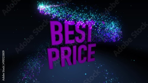 Magic shinning particle circle trail and 3D banner text BEST PRICE