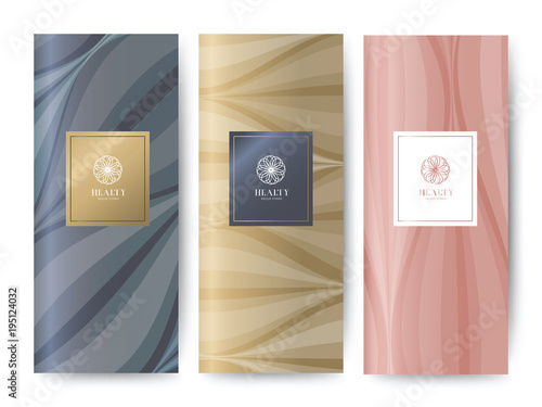Branding Packaging Nature abstract background, logo banner voucher, rose gold golden color fabric pattern. vector illustration.