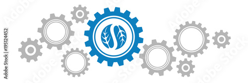 Zahnräder Banner - Pflanze