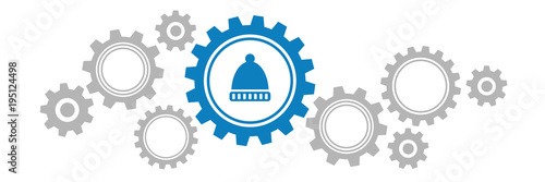 Zahnräder Banner - Mütze