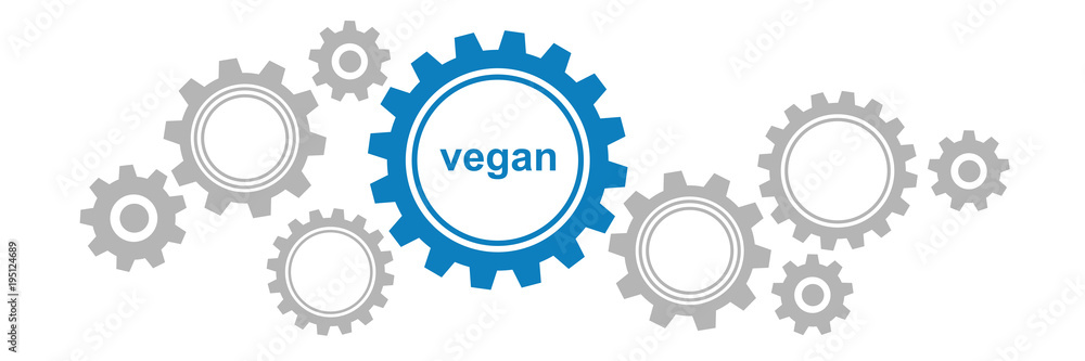 Zahnräder Banner - vegan Zahnräder Banner - vegan