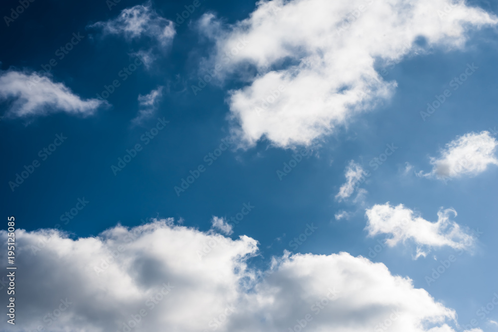 Beautiful blue sky with sparse clouds Beautiful blue sky with sparse clouds