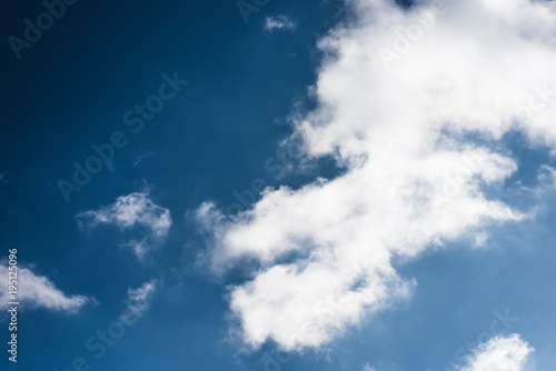 Beautiful blue sky with sparse clouds © Stanislav Ostranitsa