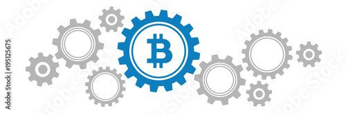 Zahnräder Banner - Bitcoin