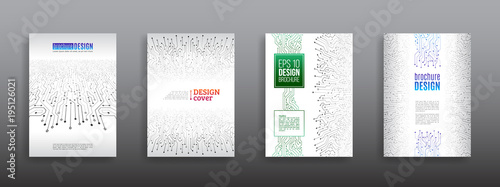 Circuit board background for magazine cover. Technology communication element for brochure.  Futuristic hi-tech flyer template. Abstract digital concept booklet. Computer technology  illustration.