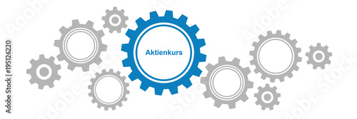 Zahnräder Banner - Aktienkurs