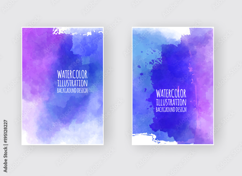 Watercolor design banners