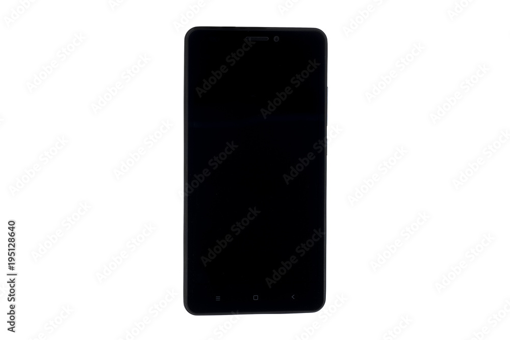 Black screen of smartphone isolated on white background Black screen of smartphone isolated on white background