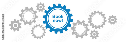 Zahnräder Banner - Book now