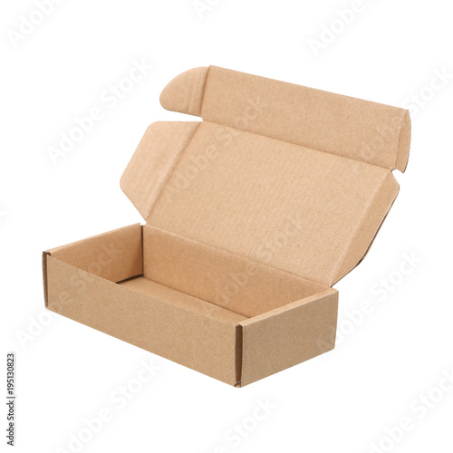 Cardboard box isolated on white © prapann