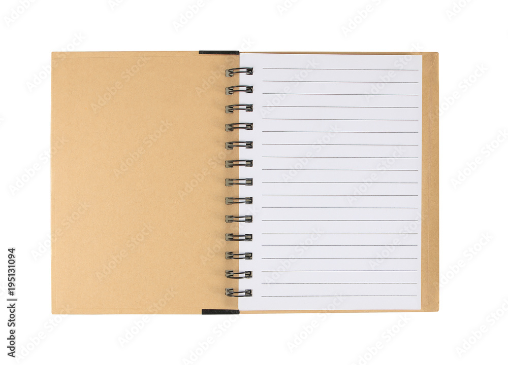 Note book with pen, isolated on white Note book with pen, isolated on white