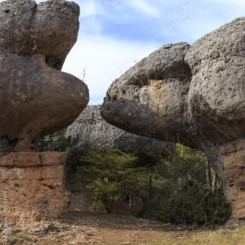 Stones in Ciudad Encantada forest in Spain, Europe © jefwod