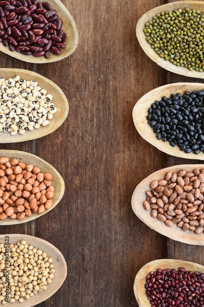 collection of different legumes for background collection of different legumes for background