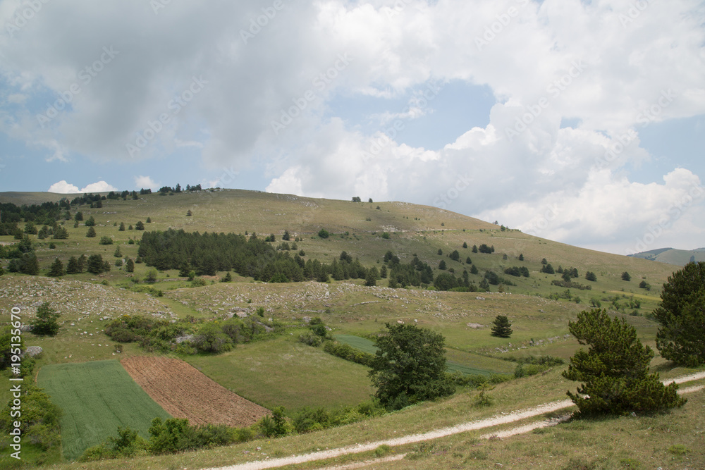landscape nearby barisciano, abruzzo