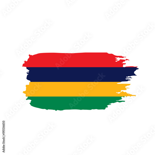 Mauritius flag  vector illustration