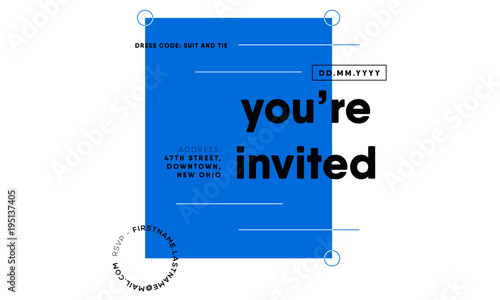 You are invited template. save the date cards. invitation design. vector illustration. eps 10