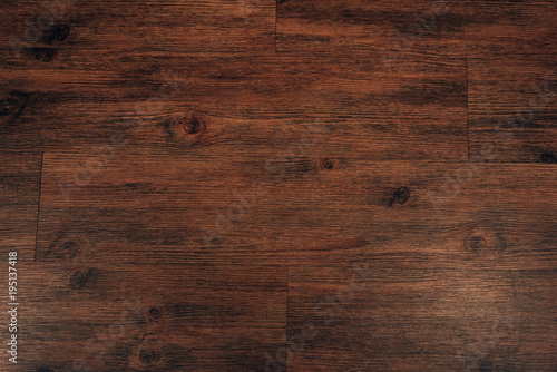 top view of dark brown wooden background
