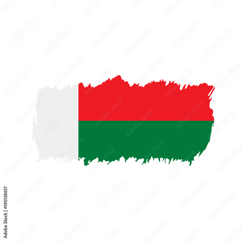 Fototapeta premium Madagascar flag, vector illustration