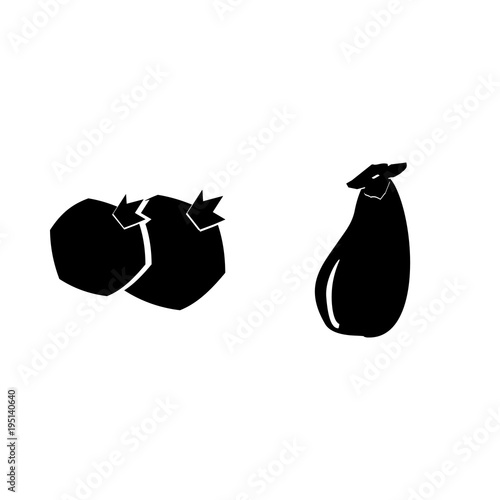icon Fruits And Vegetables with pea, edibles, perishable, pomegranate and foodstuff
