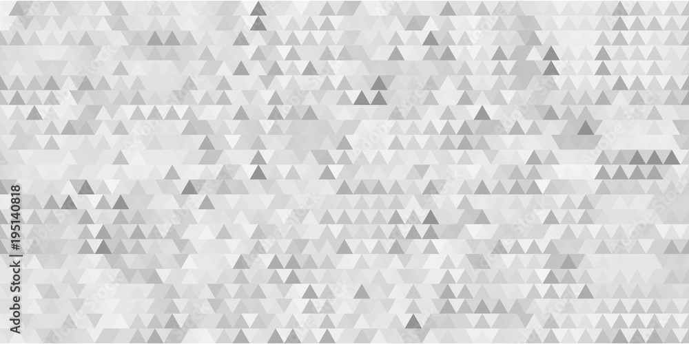 Seamless white abstract triangle pattern. Low polygonal geometric background print of abstract triangles.