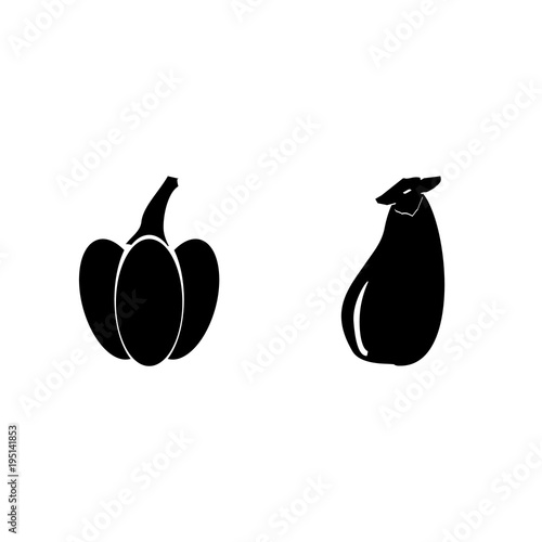 icon Fruits And Vegetables with vegetable, vegetabl, salad, garlic and pea