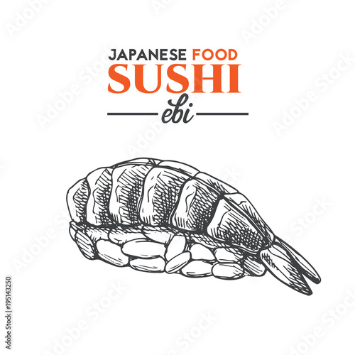 Ebi sushi.