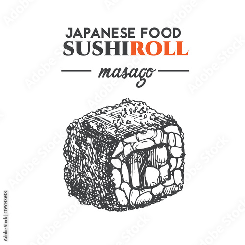 Masago sushi.