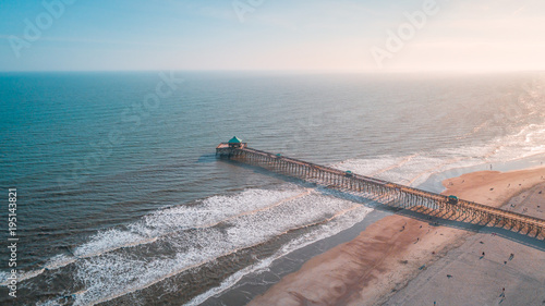 Obraz na płótnie Folly Beach z lotu ptaka w salonie