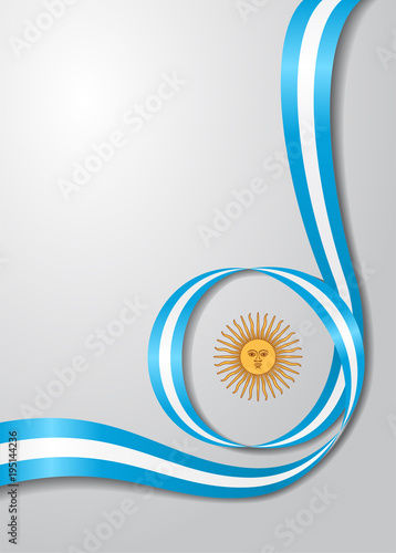 Argentinean flag wavy background. Vector illustration.