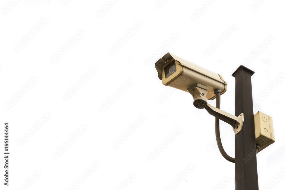 Surveillance camera or closed circuit camera isolated on white background Surveillance camera or closed circuit camera isolated on white background