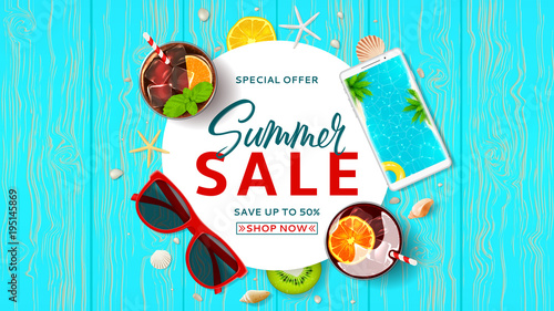 Promo web banner for summer sale