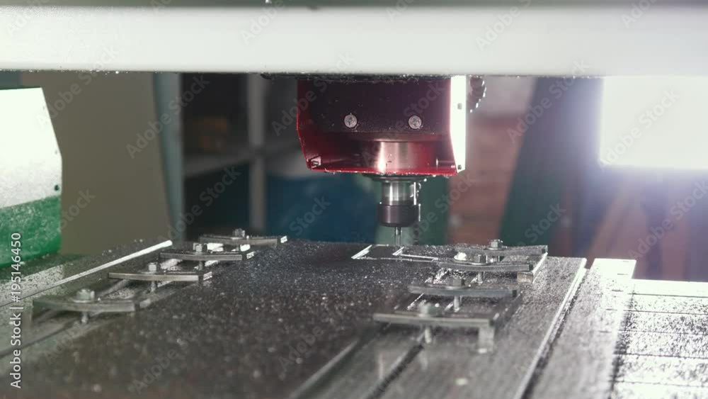 CNC milling or drilling machine - slider shot CNC milling or drilling machine - slider shot
