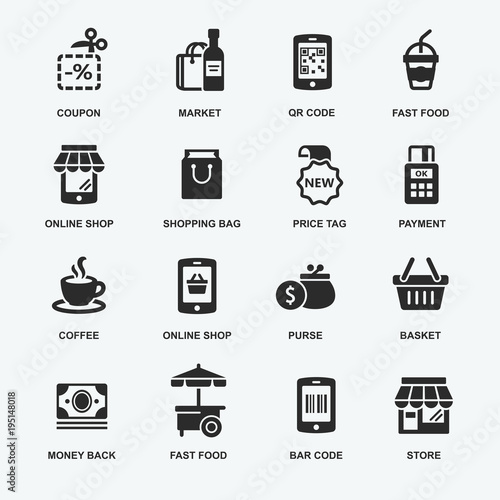 Set of shopping icons