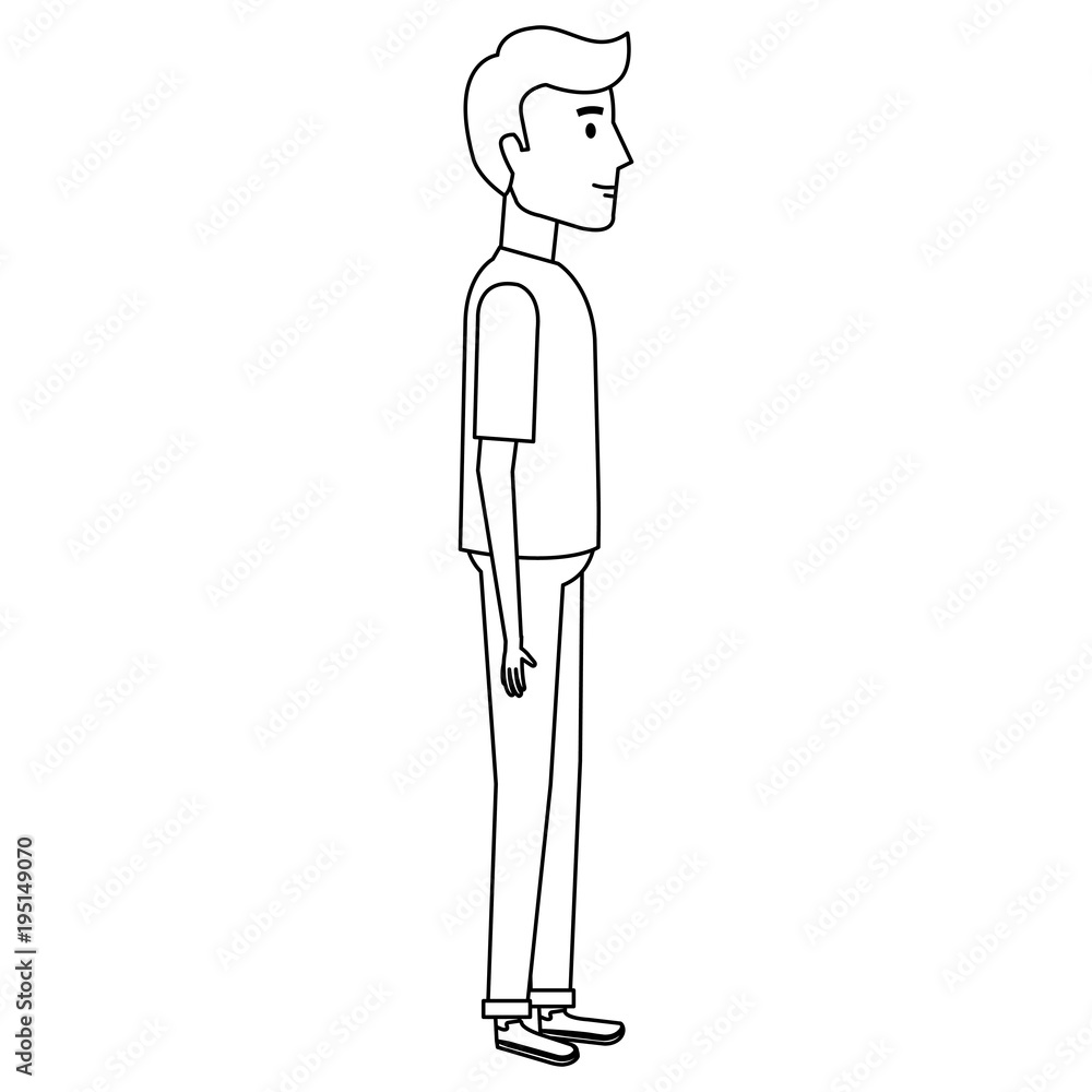 young man model avatar character vector illustration design young man model avatar character vector illustration design