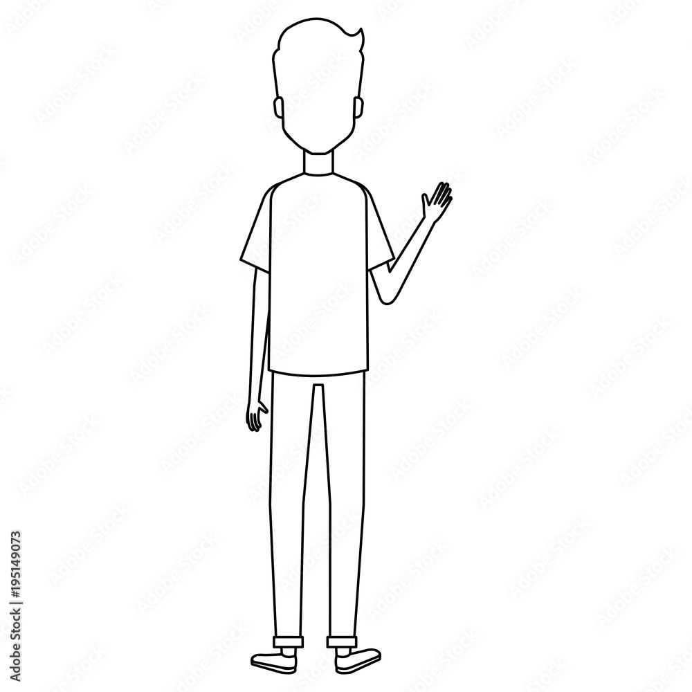 young man model avatar character vector illustration design young man model avatar character vector illustration design