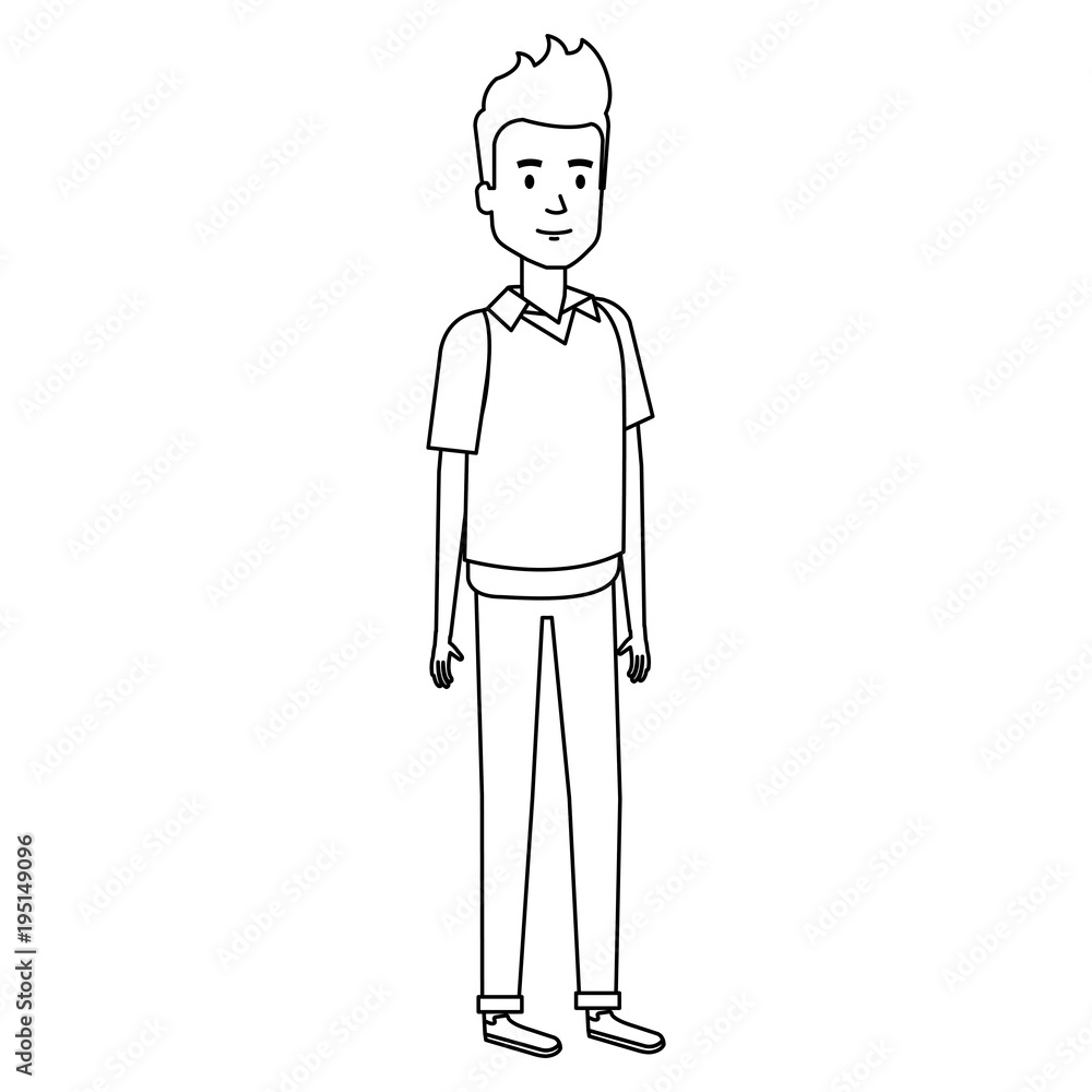 young man model avatar character vector illustration design young man model avatar character vector illustration design