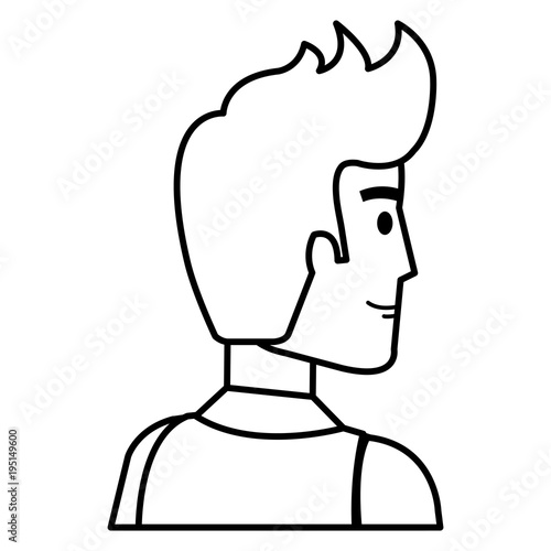 Wallpaper Mural young man model avatar character vector illustration design Torontodigital.ca